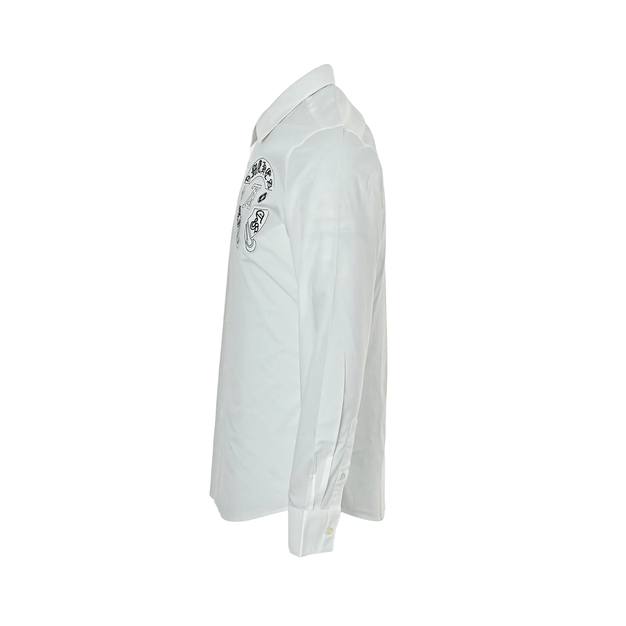 Louis Vuitton/Louis Vuitton Crow Heart joint patch embroidered shirt